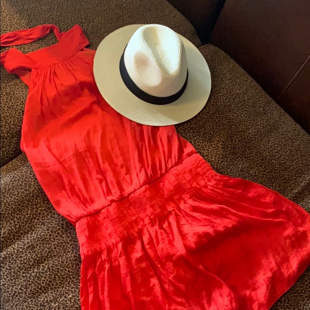 Red sleeveless sundress